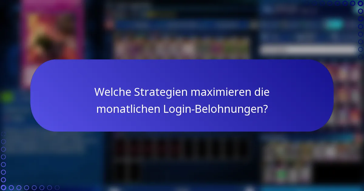 Welche Strategien maximieren die monatlichen Login-Belohnungen?