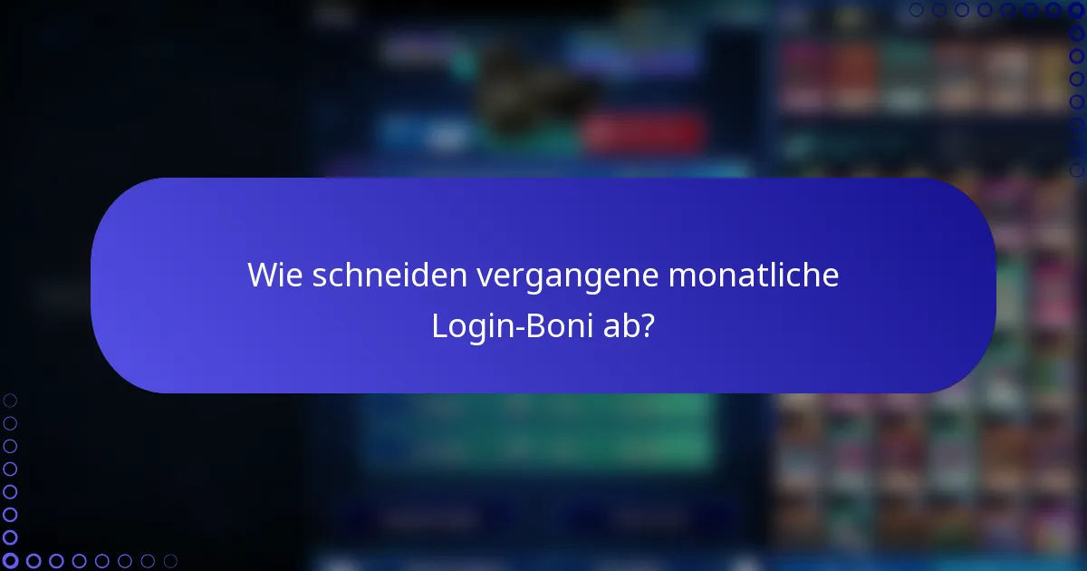 Wie schneiden vergangene monatliche Login-Boni ab?