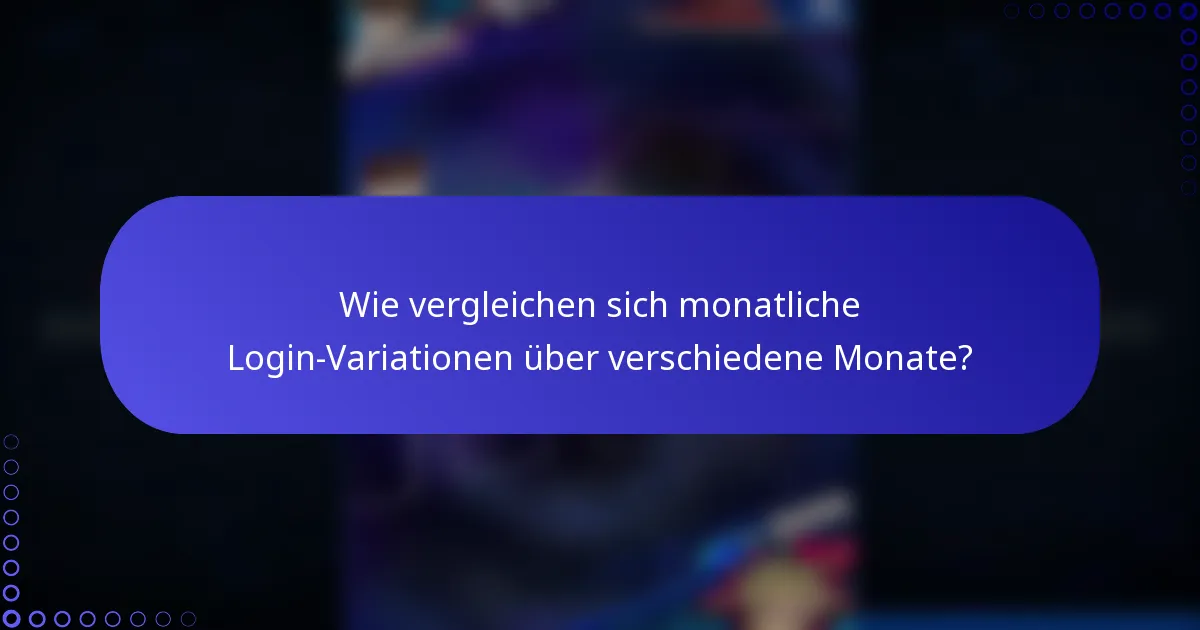 Wie vergleichen sich monatliche Login-Variationen über verschiedene Monate?